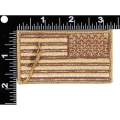 American Flag Patch – Subdued Desert Sand Tan – Sew-On Tactical Patch