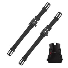 YAFIYGI 2Pcs Backpack Chest Strap Add On Adjustable Sternum Straps for Black