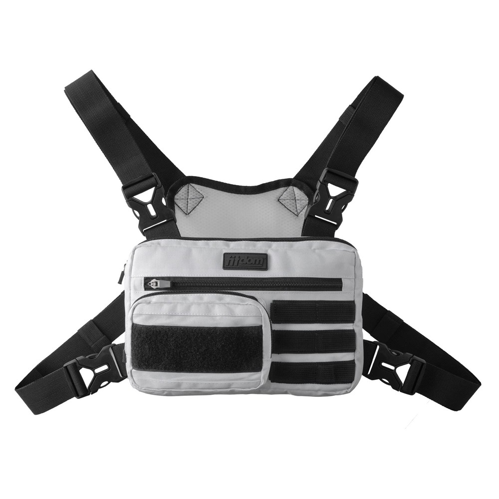 Fitdom Tactical Inspired Lightweight Running Chest Pack For Men Built-In Phone