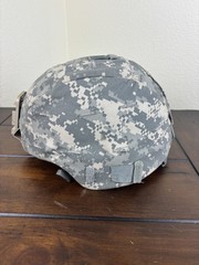 MSA ACH Ballistic Combat Helmet XL Digital Cam NVG Mount Pads Chinstrap Military