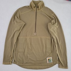 USMC Coyote FROG Waffle Fleece Half Zip Grid Marine Corp Shirt Polartec Sz Small