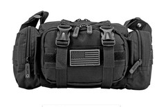 EastWest USA Tactical MOLLE Attachable Military Gear Shoulder Bag – Black