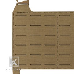 KRYDEX Tactical Laser cut MOLLE Panel Front Flap Placard Removable Buckle Coyote