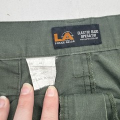 LA Police Gear Elastic Basic Operator Tactical Pants Cargo Pockets 44 x 32 Green