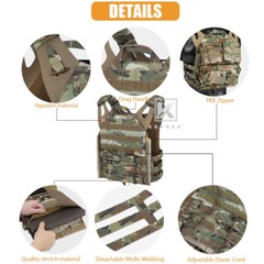 KRYDEX JPC 2.0 Jump Plate Carrier MOLLE Panel Tactical Body Armor Vest Camo