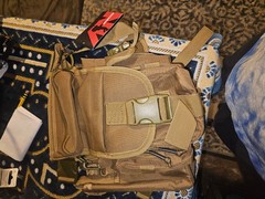 ANTARCTICA Tactical Gear Bag Brown Nylon Buckle Zip Adjustable Strap Pockets