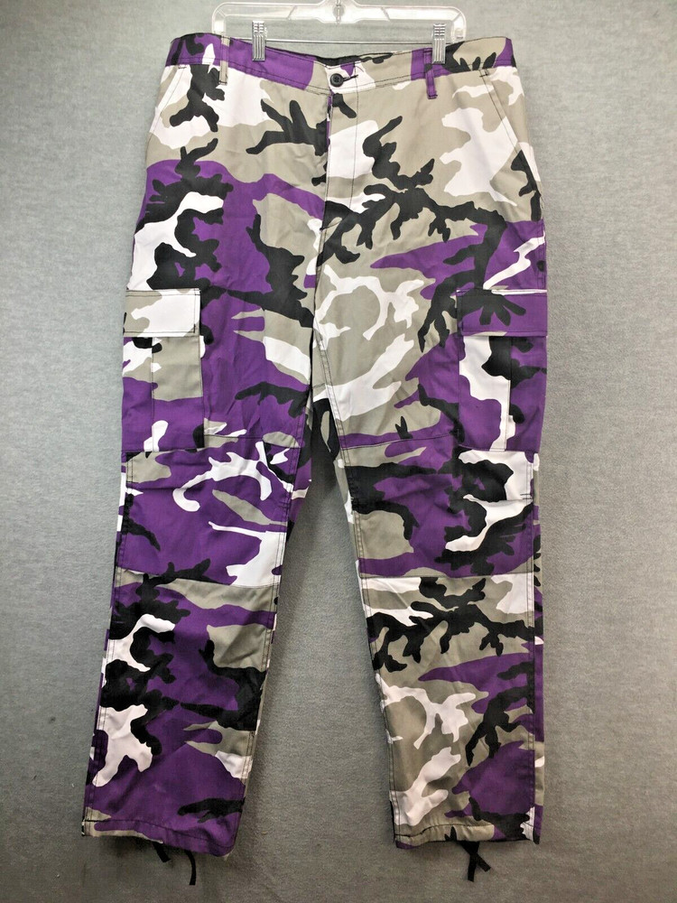 Rothco Uniform Camo Cargo Purple Gray Black Size XL REG Cotton Blend