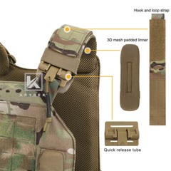 KRYDEX Plate Carrier Tactical Vest Quick Release Buckle & Laser Cut MOLLE Panel
