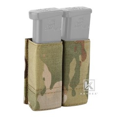 KRYDEX Tactical Double Stack Pistol Magazine Pouch Belt / MOLLE Mounted MC Camo