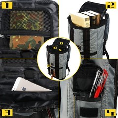 Tactical Military Backpack Parachute Bag Flight Backpacks Day Pack Nylon Grey