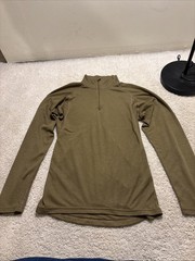 Beyond Clothing Mens Medium 1/4 Zip Base Layer Pullover Coyote Brown USA READ
