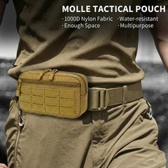 Small Molle Admin EDC Tactical Pouch, Utility Tool Pouches Bag for Belt Milit…