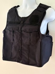 SAFARILAND U1 Clean Uniform Shirt Armor Carrier Front Open 2 Pocket Medium Navy