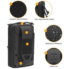 Tactical Phone Holder Bag Molle Belt Phone Pouch Case Holster Camping Waist Bag