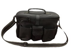 Black Multi-Pocket Range Bag, Utility Gear Bag, Lunch Bag with Shoulder Strap