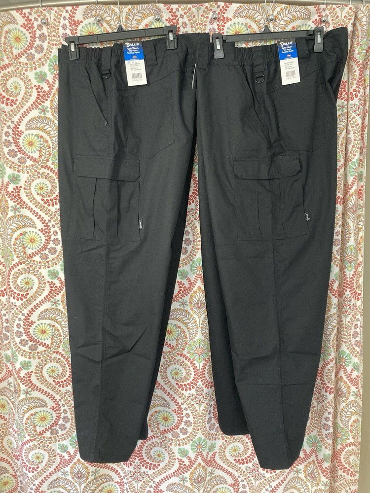 LOT Mens Pants 44×32 GALLS Black RipStop Canvas Tac Force Tactical Cargo Work