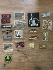 Lot of 19 Tactical Patches, PTR HUXWRX, AAC, B&T + more