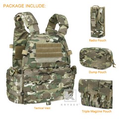 KRYDEX LBT-6094A Plate Carrier Tactical Body Armor Combat Vest Gear w/ Mag Pouch