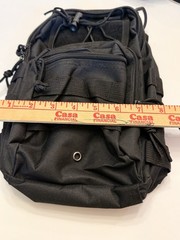 2 In 1 Black Tactical Sling Bag 12”Tall See Details
