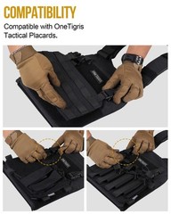 Low Profile MOLLE Vest Adult with Hook and Loop Cummerbund, Side Elastic Hold…
