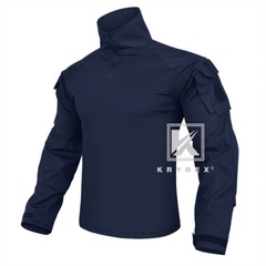 KRYDEX G3 Combat Shirt Long Sleeve with Tactical Elbow Pads Tops Blue Airsoft