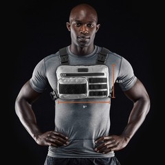 Fitdom Tactical Inspired Lightweight Running Chest Pack For Men Built-In Phone