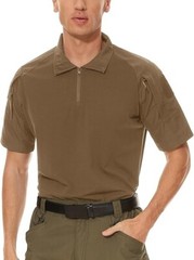MAGCOMSEN Men’s Tactical Military Shirts 1/4 Zip Short Sleeve Slim Fit Camo M