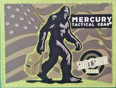 MERCURY TACTICAL GEAR SHOT-SHOW 2026 BIG FOOT Tactical Morale Patch PVC H&L NEW