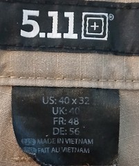 5.11 Tactical Pants 40×32 Tan Khaki Ripstop In Excellent Condition