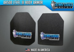 AR500 Level 3 III Body Armor Plates Pair – Curved 11×14 Swimmer/Sapi