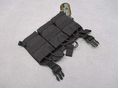 HRT Triple Rifle Mag Shingle Pouch Black MOLLE Placard New w/ Tags