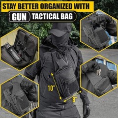 Tactical Sling Backpack Cross Body Bag for Pistol Chest Shoulder Handgun Carrier