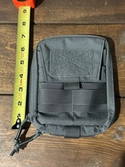 One Tigris Grey MOLLE Tactical Nylon Pouch Zip Closure