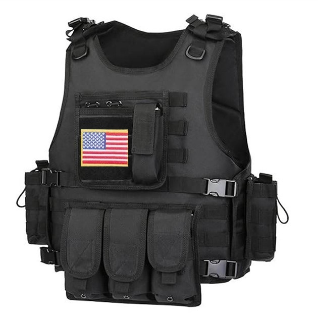 Tactical Military Vest Molle Quick Release Police Combat Assault Plate Carrier