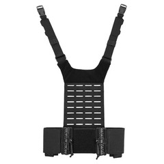 Adjustable Tactical Chest Rig with Back MOLLE Panel Harness Side Mag Pouch