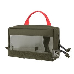 KRYDEX Clear Top Insert Bag Packing Organizer Ranger Green for D3 Backpack Small