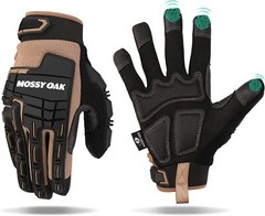 Mossy Oak Rubber Guard Tactical Gloves M/L/XL Touch Screen Airsoft Faux Leather