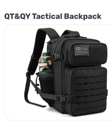 QT & QY Tactical Backpack Black