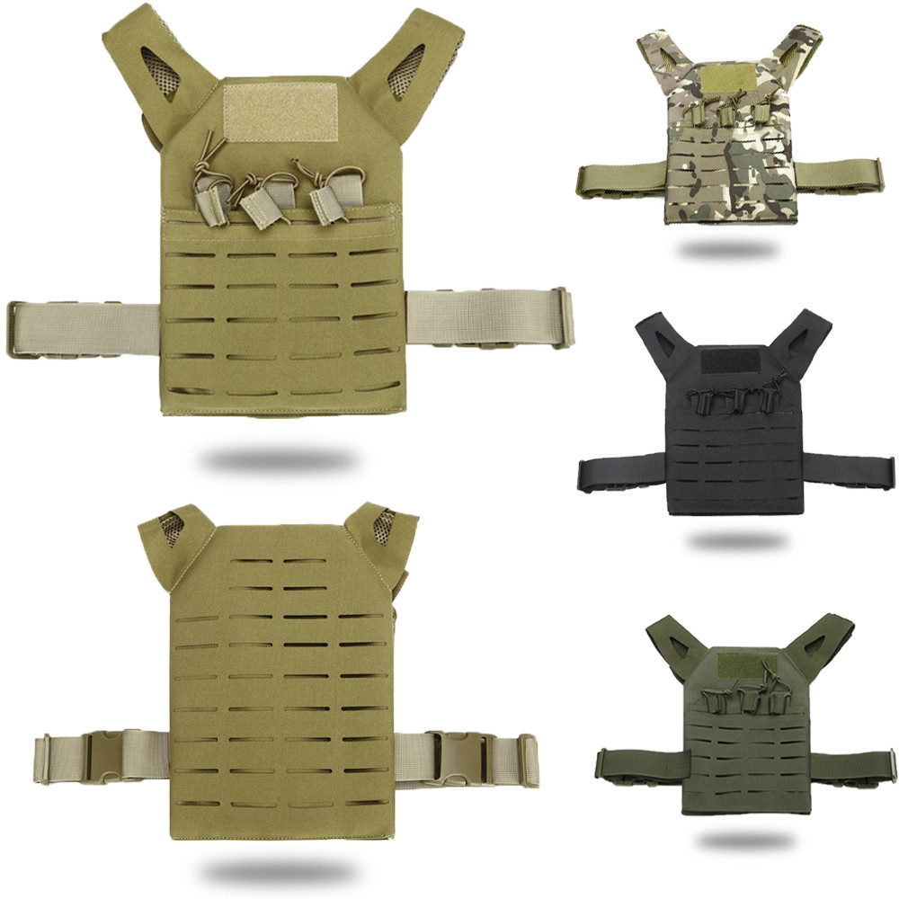 Tactical Molle Vest Airsoft Combat Jump Plate Carrier Training Ultra Light Vest