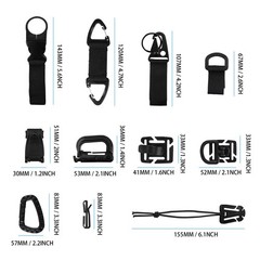 48Pcs Backpack Accessories, Tactical Molle Clips & Tactical Belt Accessories