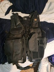 Tactical Vest TAIGEAR Light Weight Digital Blac Multiple Pouches Nylon