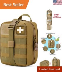 Water-Resistant MOLLE Medical Pouch – Easy Access EMT Tactical First Aid Carrier