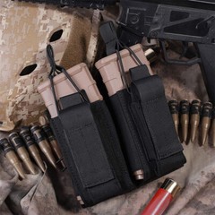 Molle Triple/Double Mag Pouch Carrier Open Top Magazine Bag for Tactical Vest