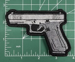 DieCut Glock Pistol Gun Iron On Patch 17 19 20 26 34 43x 47 MOS Gen 4 5