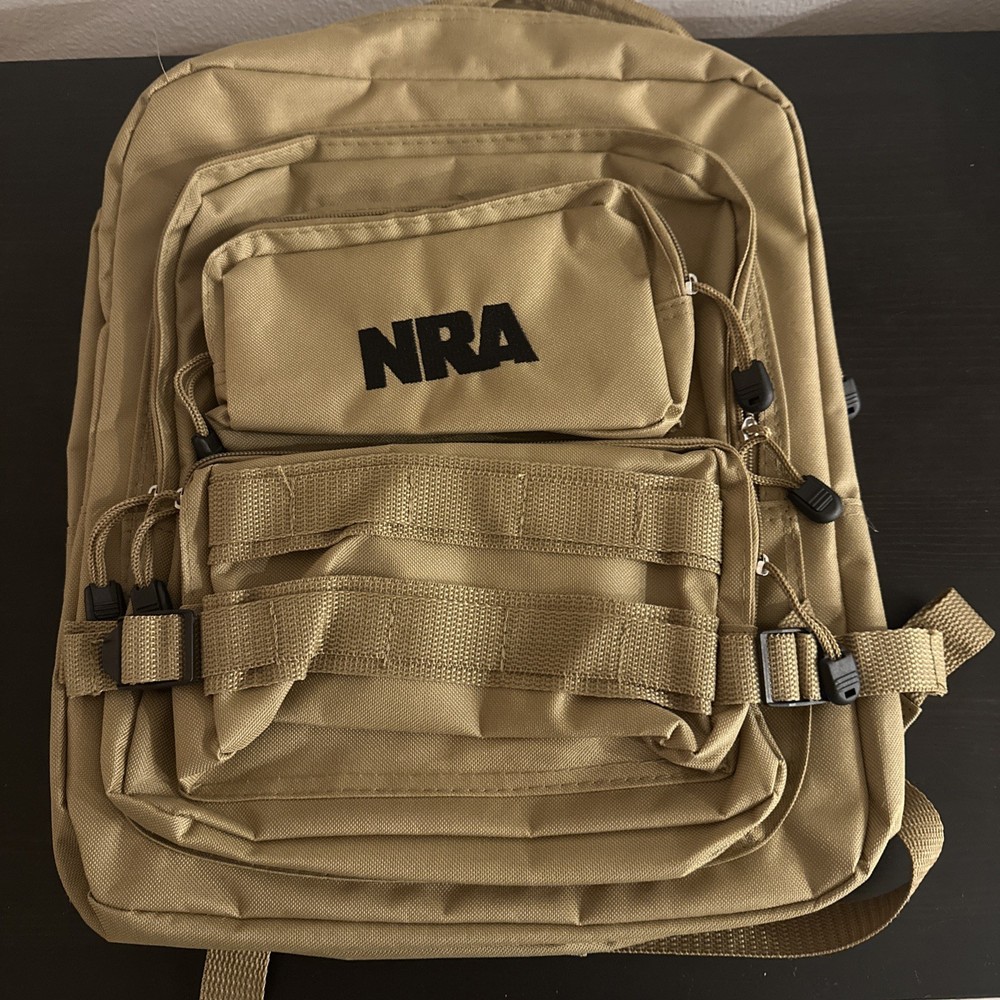 NRA Backpack Color Tan Tactical/ Hiking/ Traveling National Rifle Association