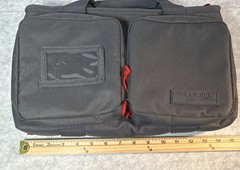 Fieldline Pro Series Tactical Gear Bag Gray/Red Zip Padded Handle