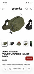 Vertx Long Walks Multipurpose Waist Pack F1 VTX5057 IAB, Black New With Tags