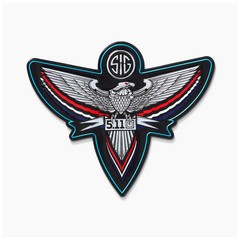 5.11 TACTICAL & SIG SAUER CHROME EAGLE PVC Tactical Morale Patch Hook Back