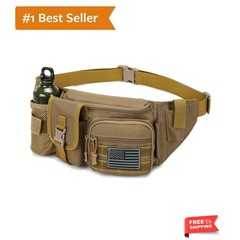 Tactical Fanny Pack For Men, Military Waist Bag Adjustable Hip Belt BumBag ED…