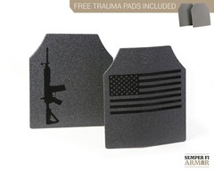 Body Armor AR500 American Flag 10×12 Plates! Immediate Shipping Free Trauma Pads
